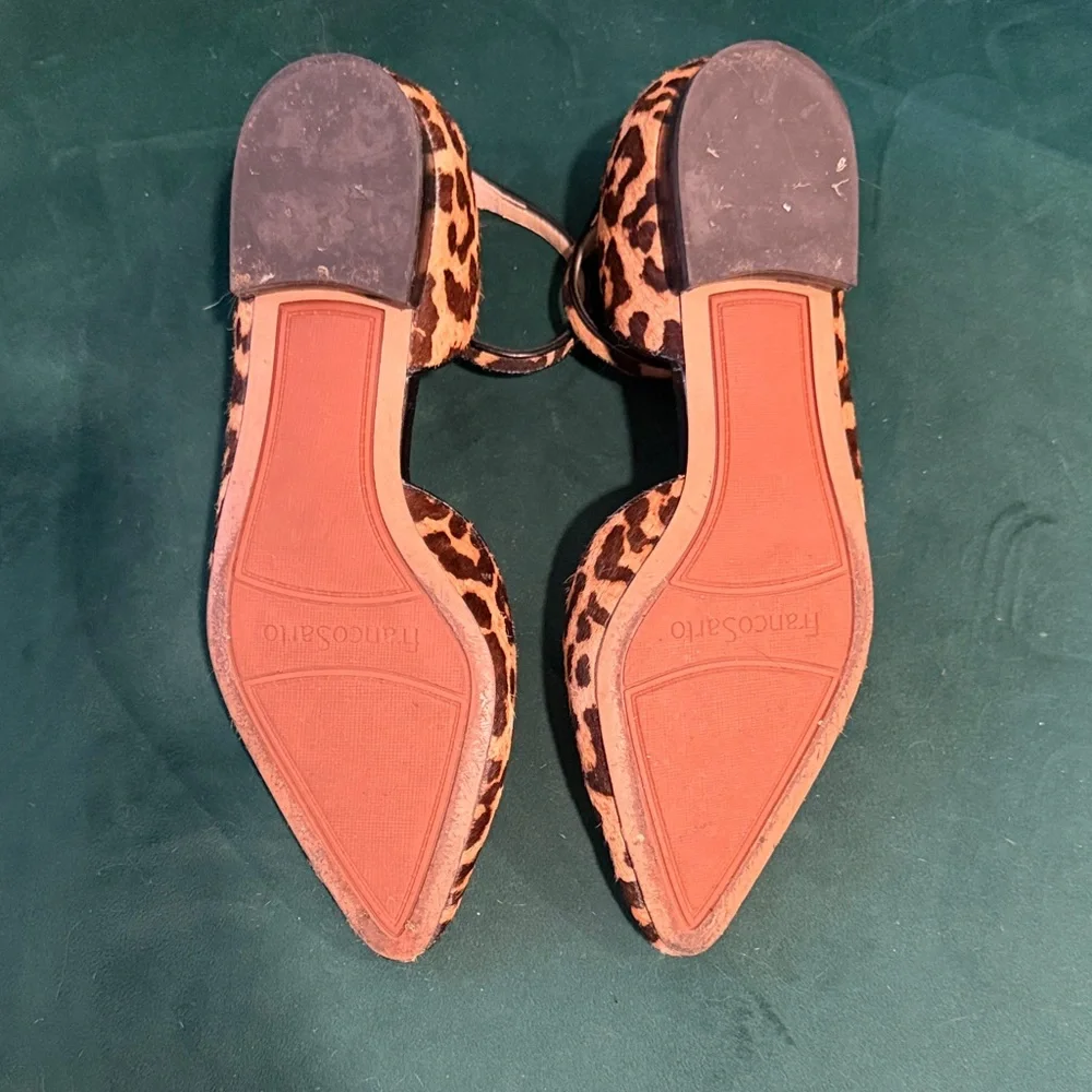 Franco Sarto Animal Print Flats with Ankle Strap - Picture 5 of 5